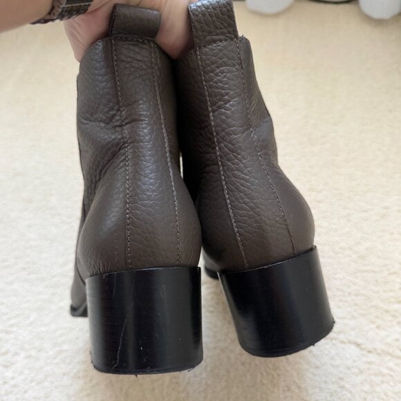 Everlane Boss Boot in Pebbled Leather Taupe Size 8.5 - Picture 4 of 6